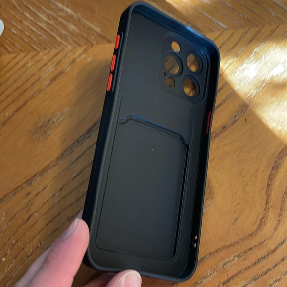 iPhone 15 Pro Max Solid Black Card/ID Phone Case - Picture 4 of 5